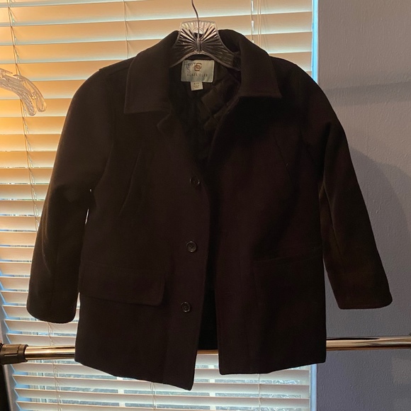 Child’s black wool pea coat - Picture 1 of 3